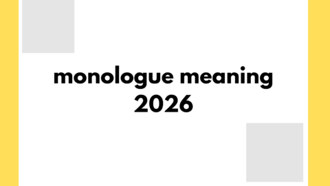 monologue meaning