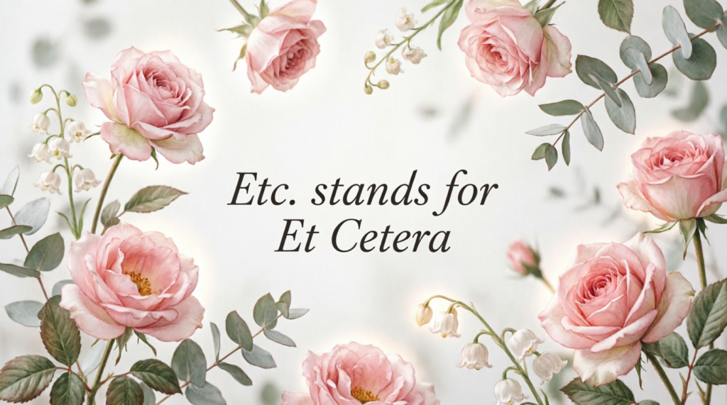 etc Meaning in Text