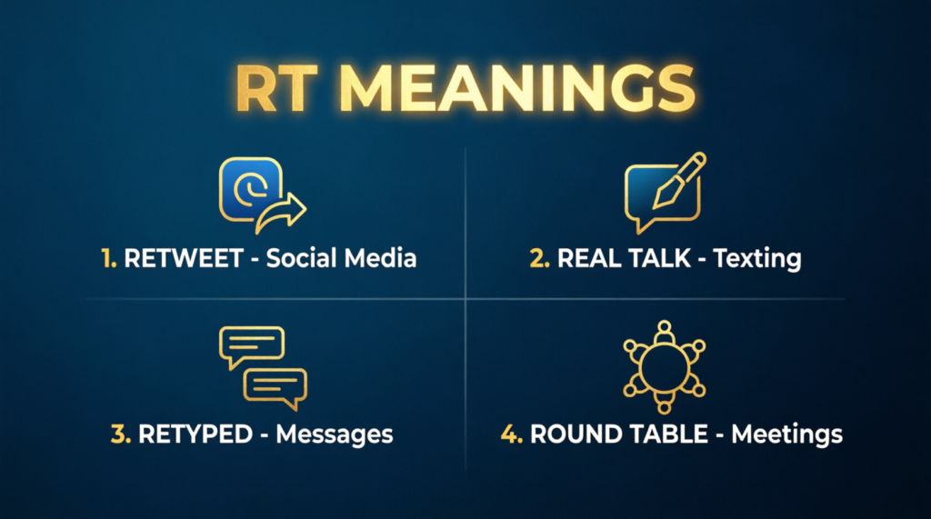 RT Meaning in Text