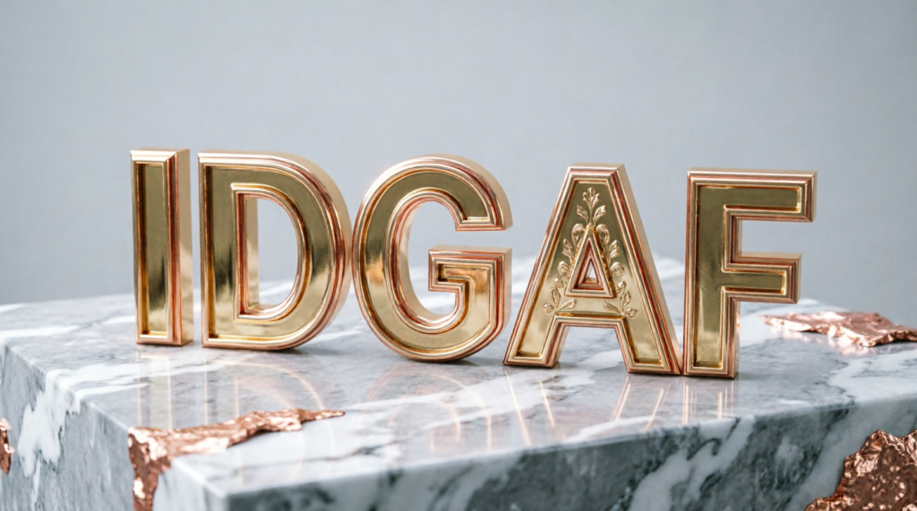 IDGAF Meaning in Text